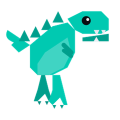 RxSaurus mascot — friendly dinosaur doctor